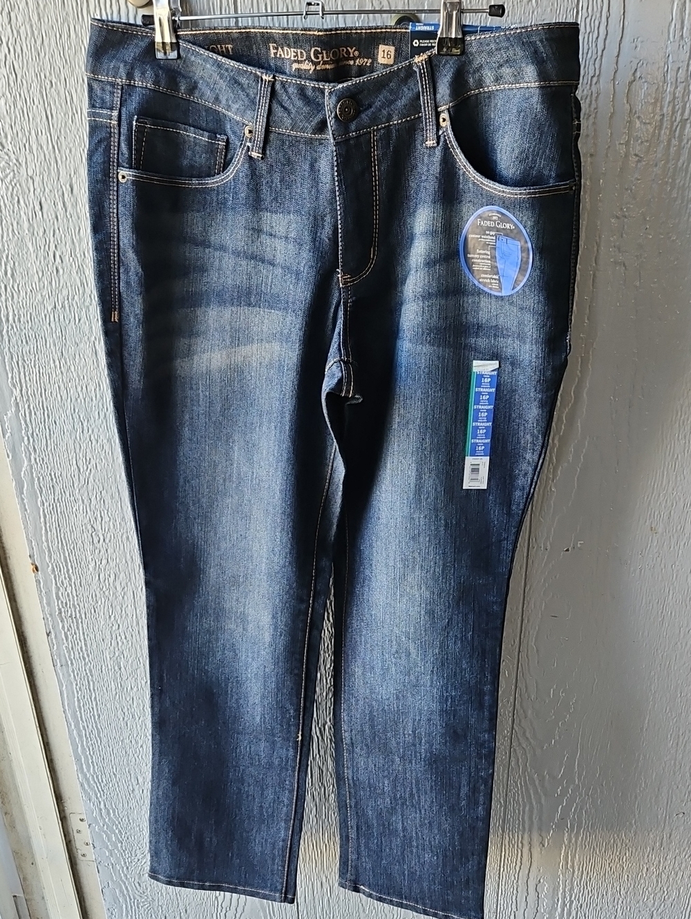 Faded Glory Women's Dark Blue Washed Jeans